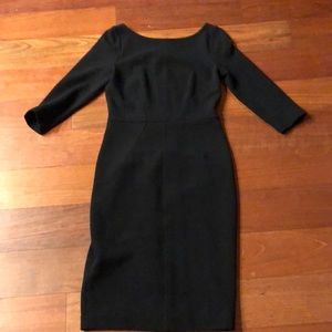 Boden simple 3/4 length sleeve black dress